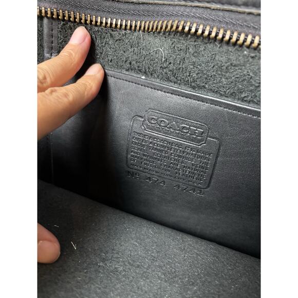 Vintage Coach Black Leather Portfolio Document Laptop Case - Picture 2 of 7